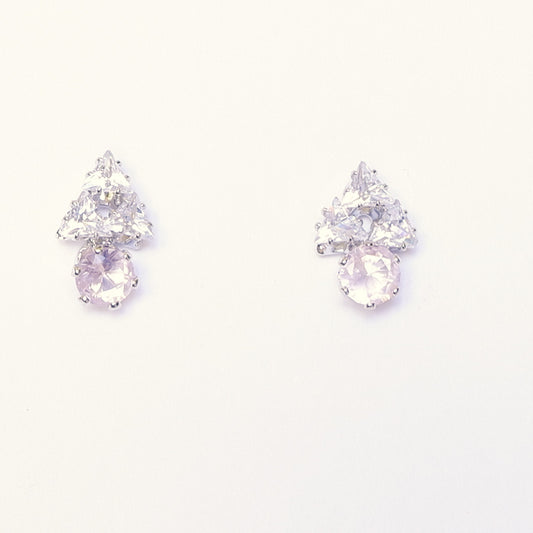 E-1005 American Diamond Stud Earrings for Women & Girls