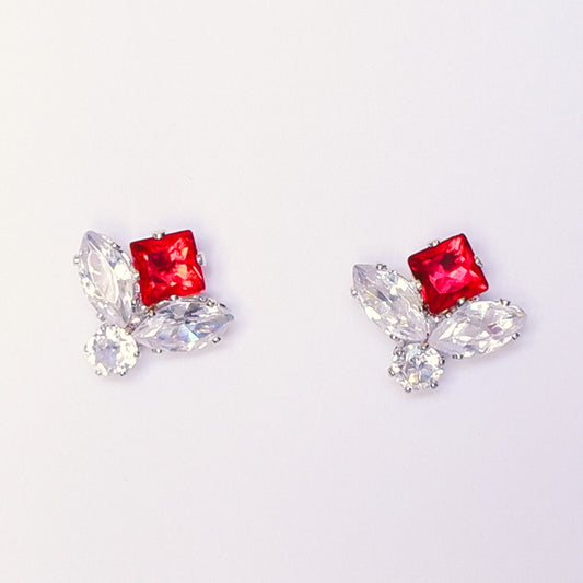 E-1006 American Diamond Stud Earrings for Women & Girls