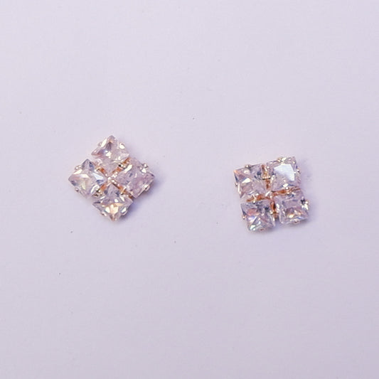 E-10018 American Diamond Stud Earrings for Women & Girls