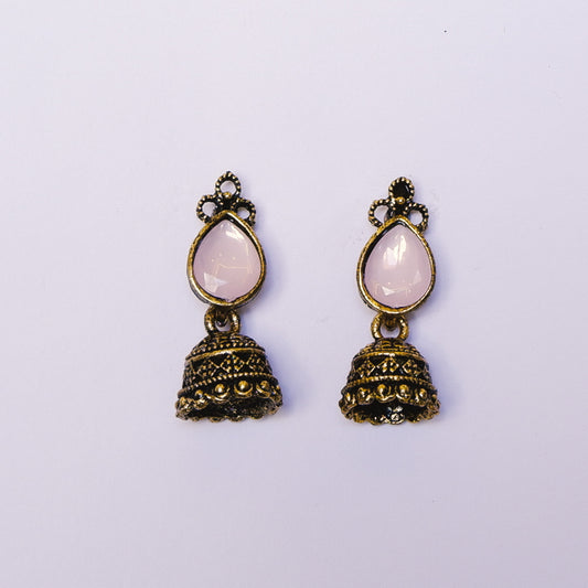 E-1008 Traditional Gold Plated Small Jhumki Earrings for Women & Girls