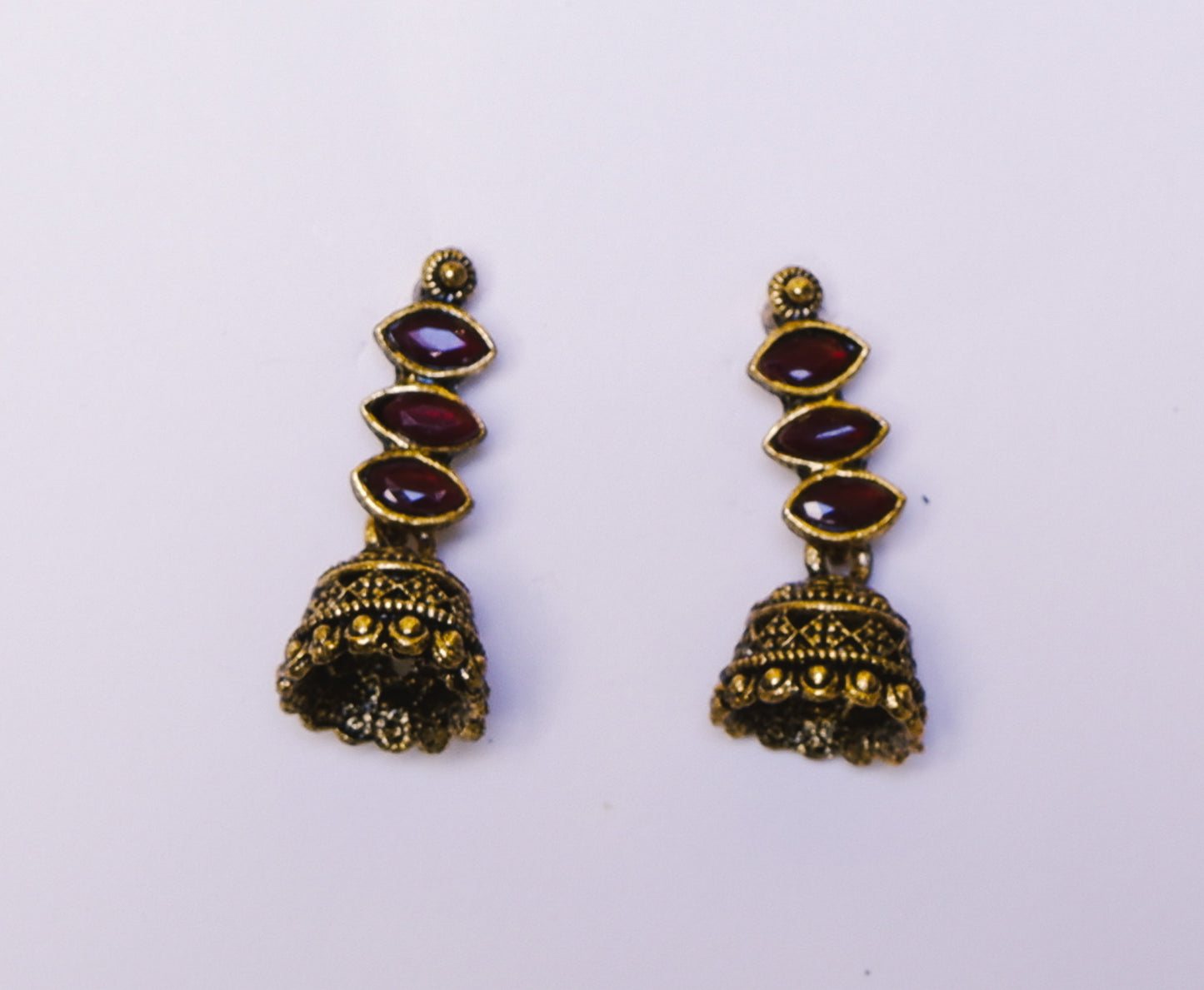 E-1007 Traditional Gold Plated Small Jhumki Earrings for Women & Girls