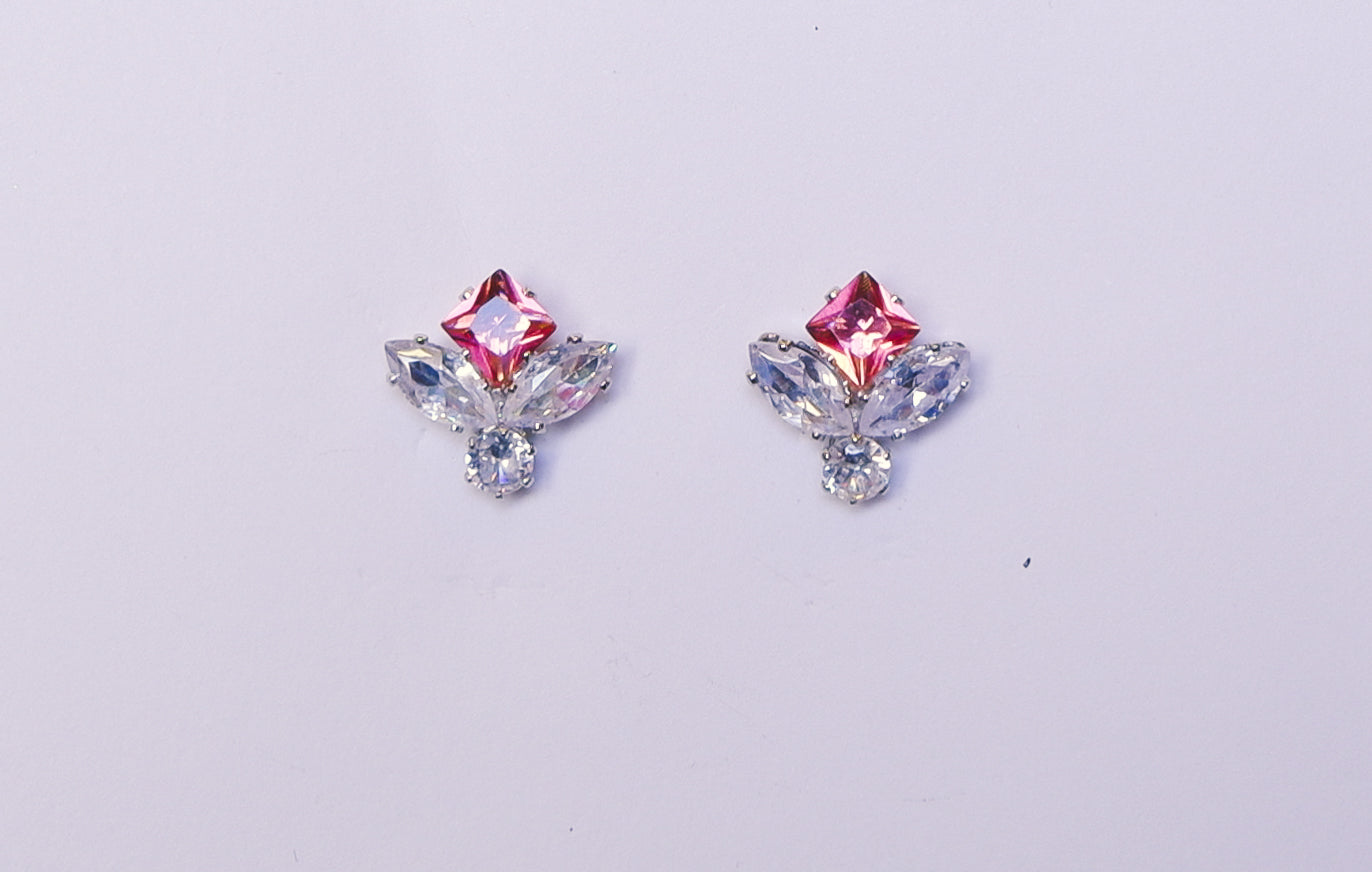 E-1006 American Diamond Stud Earrings for Women & Girls