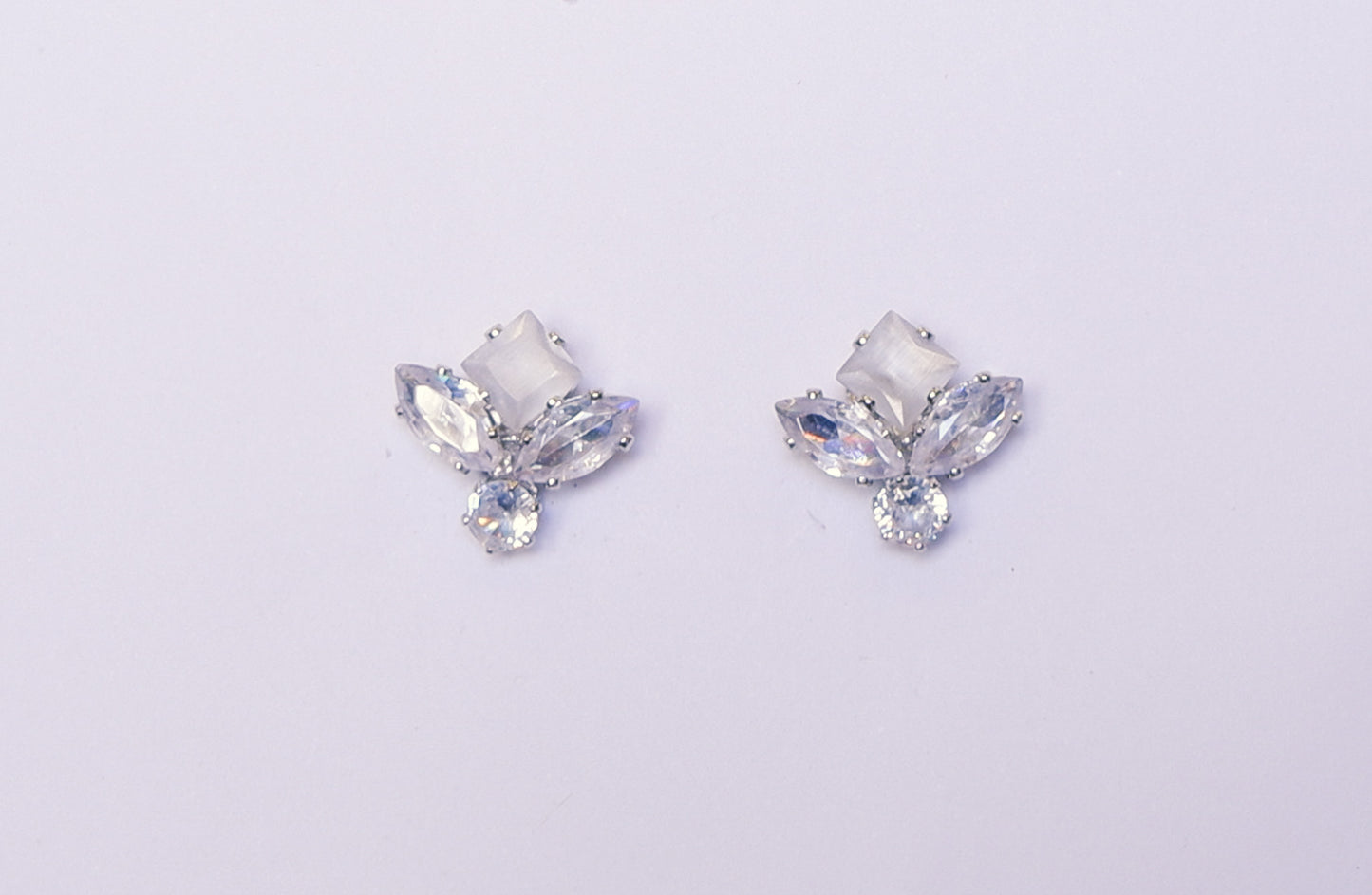 E-1006 American Diamond Stud Earrings for Women & Girls