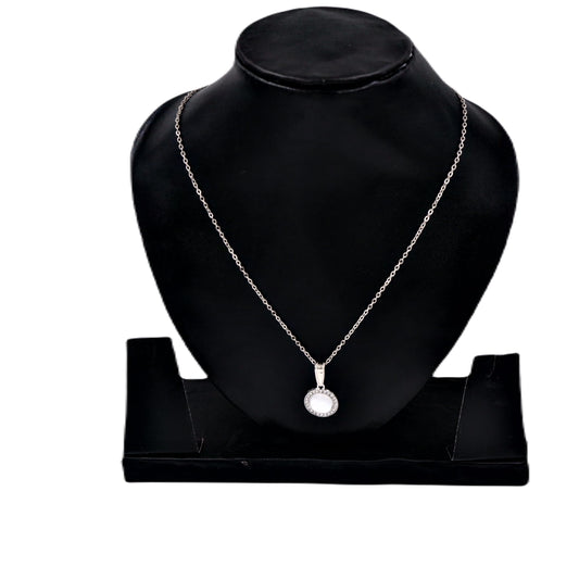 N-1008 Silver Pendant Chain Fashion Stylish Design For Girls