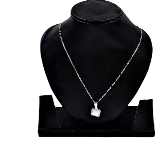 N-1007 Silver Pendant Chain Fashion Stylish Design For Girls